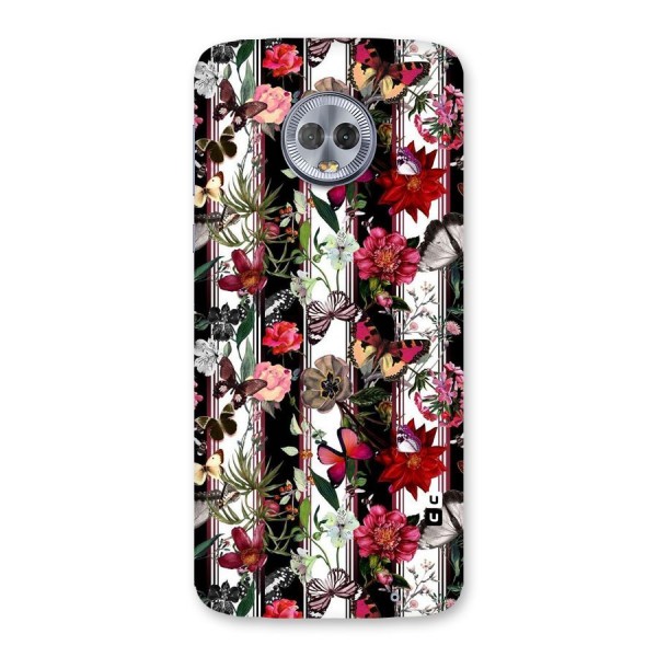 Butterfly Flowers Back Case for Moto G6 Plus