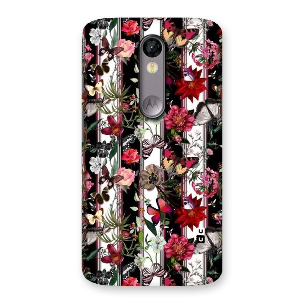 Butterfly Flowers Back Case for Moto X Force