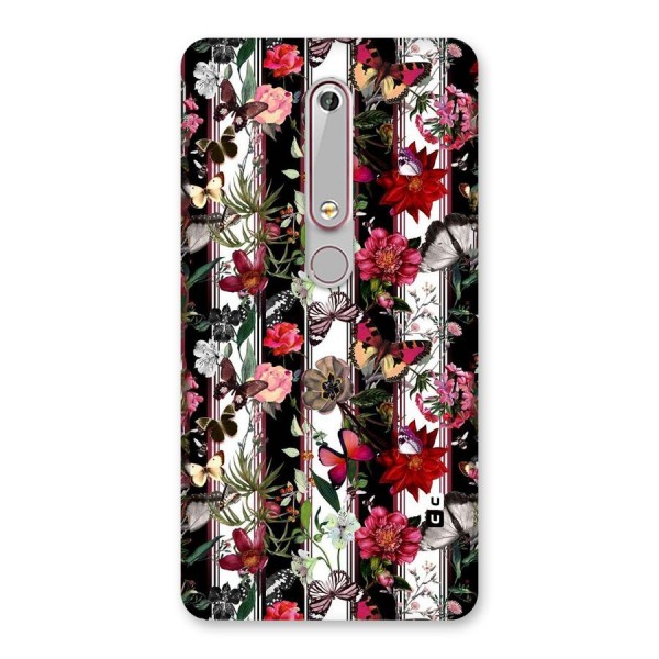 Butterfly Flowers Back Case for Nokia 6.1