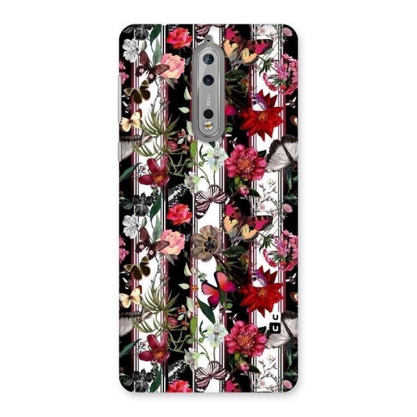 Butterfly Flowers Back Case for Nokia 8