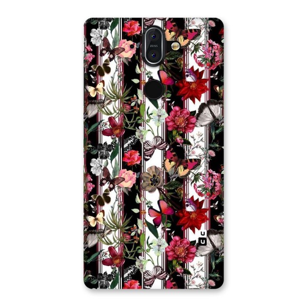 Butterfly Flowers Back Case for Nokia 8 Sirocco