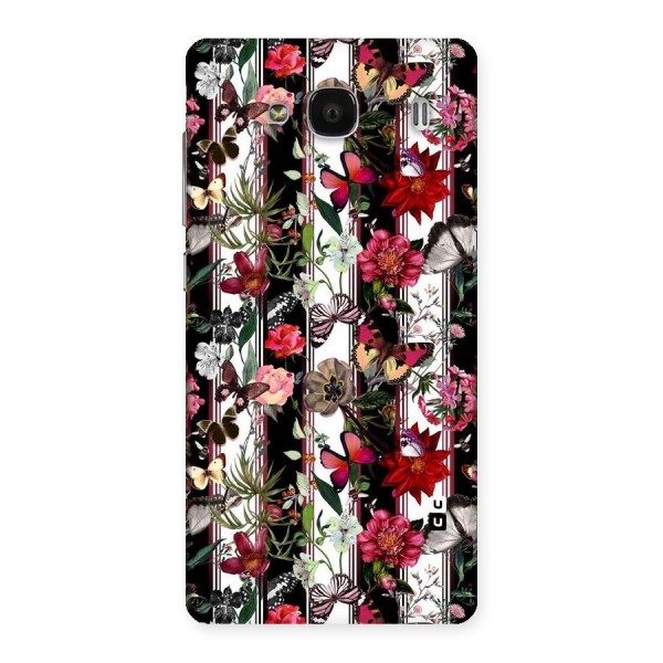 Butterfly Flowers Back Case for Redmi 2