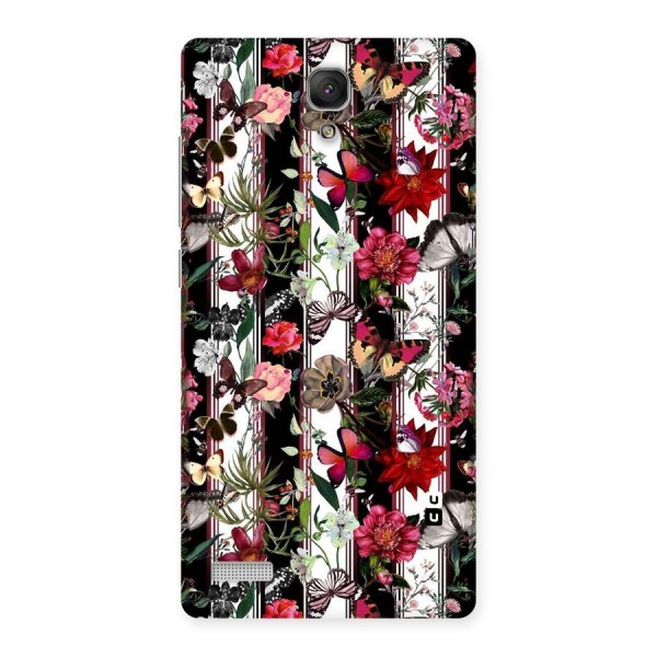 Butterfly Flowers Back Case for Redmi Note