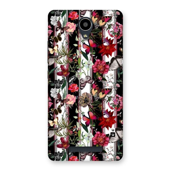Butterfly Flowers Back Case for Redmi Note 2