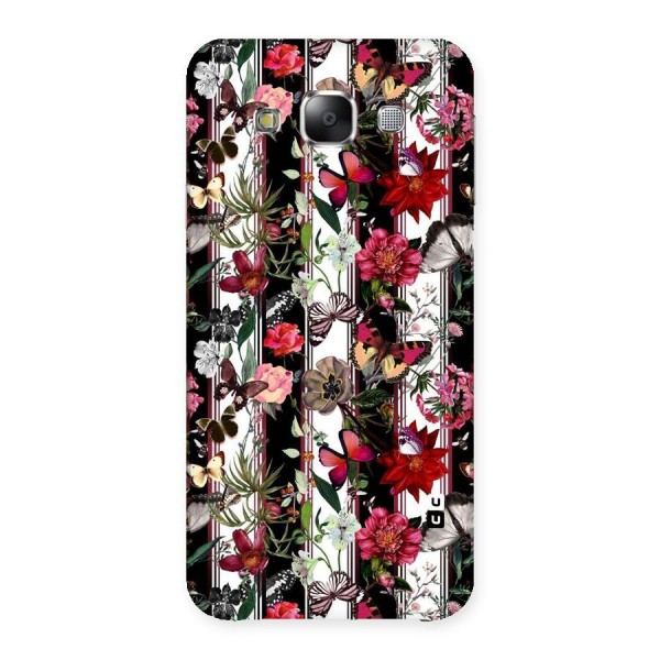Butterfly Flowers Back Case for Samsung Galaxy E5