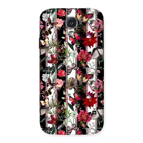 Butterfly Flowers Back Case for Samsung Galaxy S4