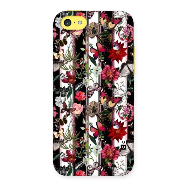Butterfly Flowers Back Case for iPhone 5C