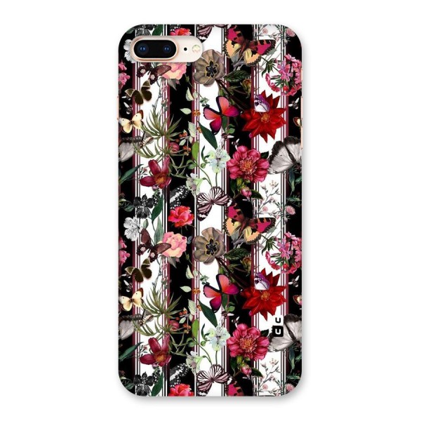 Butterfly Flowers Back Case for iPhone 8 Plus