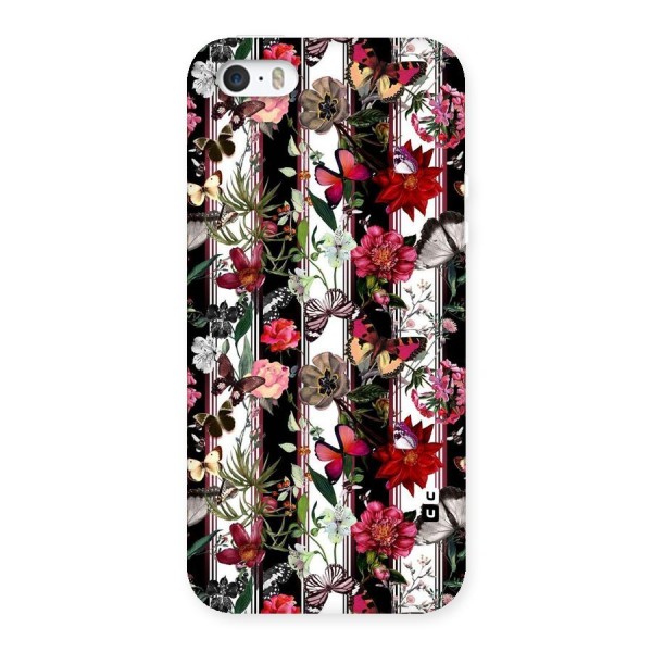 Butterfly Flowers Back Case for iPhone SE