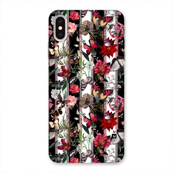 Butterfly Flowers Back Case for iPhone XS Max