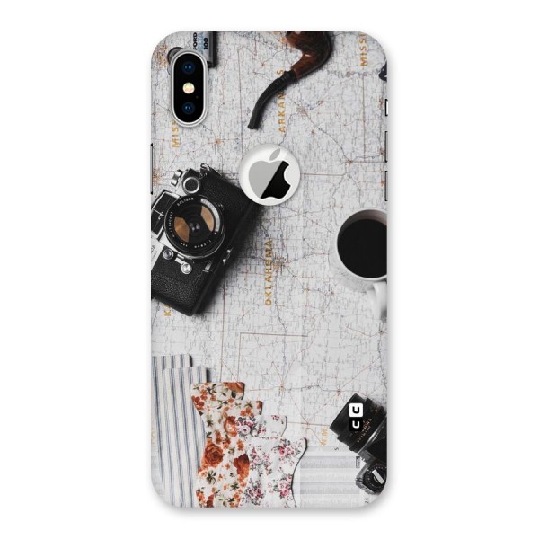 Camera Smoky Pipe Back Case for iPhone X Logo Cut