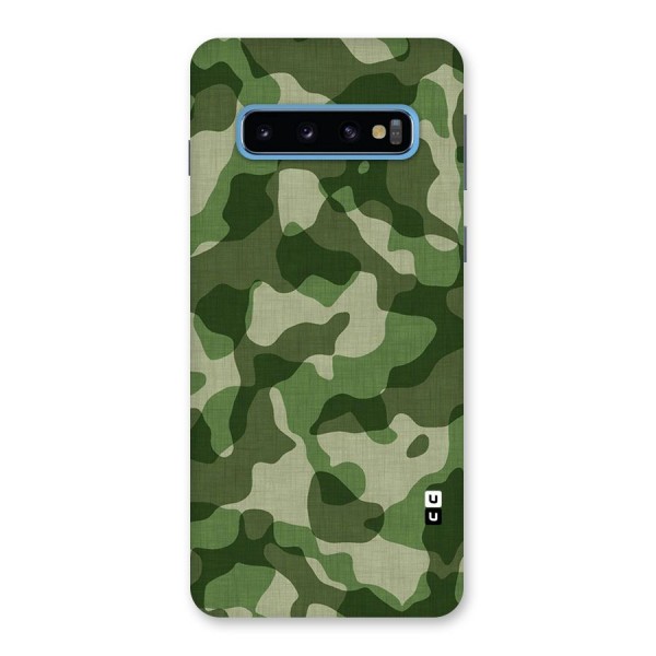 Camouflage Pattern Art Back Case for Galaxy S10
