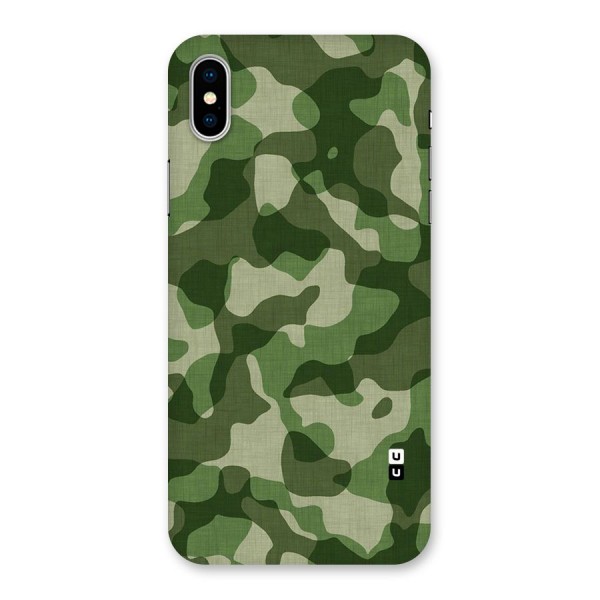 Camouflage Pattern Art Back Case for iPhone X