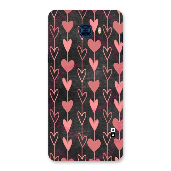 Chain Of Hearts Back Case for Galaxy C7 Pro