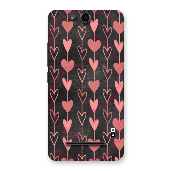 Chain Of Hearts Back Case for Micromax Canvas Juice 3 Q392