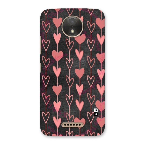 Chain Of Hearts Back Case for Moto C Plus