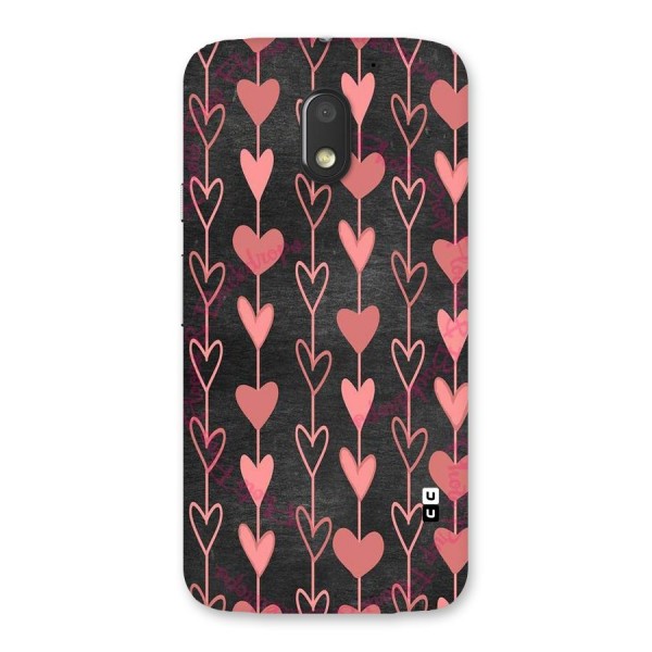Chain Of Hearts Back Case for Moto E3 Power