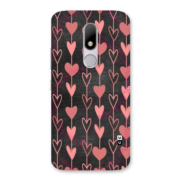 Chain Of Hearts Back Case for Moto M