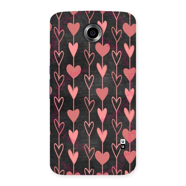 Chain Of Hearts Back Case for Nexsus 6