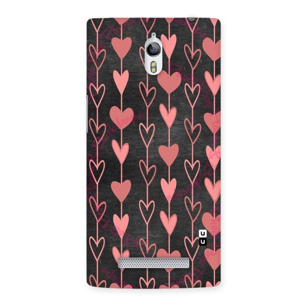 Chain Of Hearts Back Case for Oppo Find 7