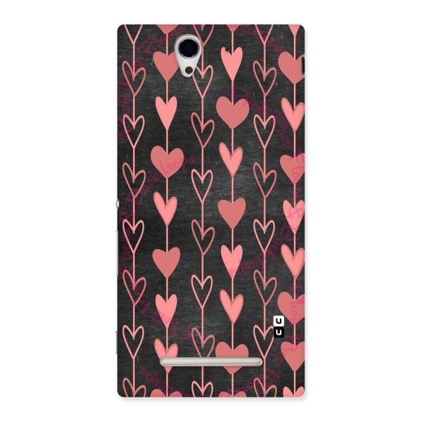 Chain Of Hearts Back Case for Sony Xperia C3