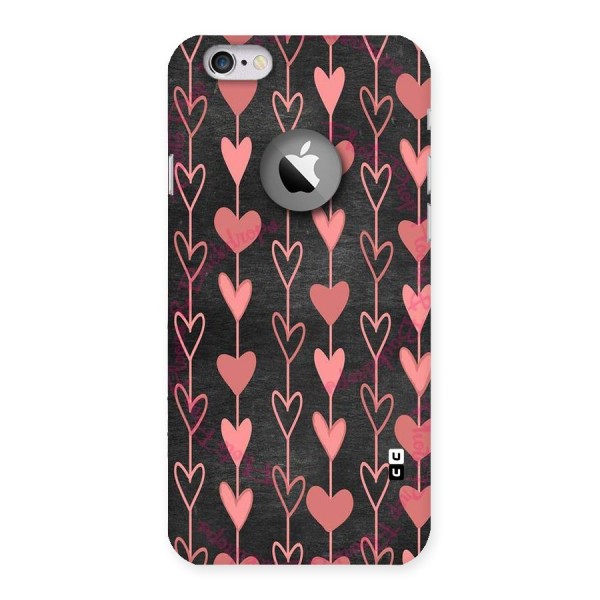 Chain Of Hearts Back Case for iPhone 6 Logo Cut