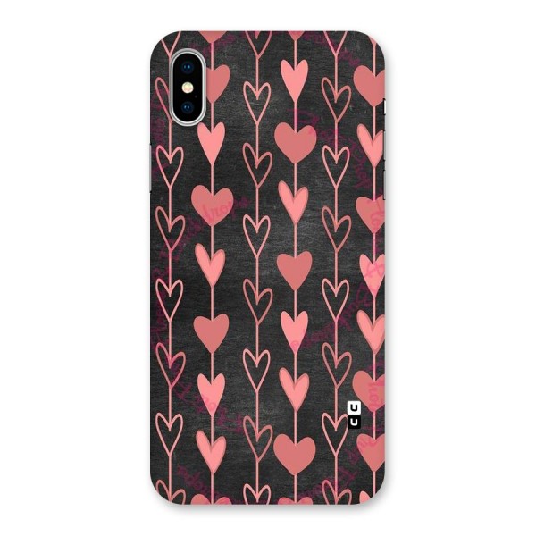 Chain Of Hearts Back Case for iPhone X