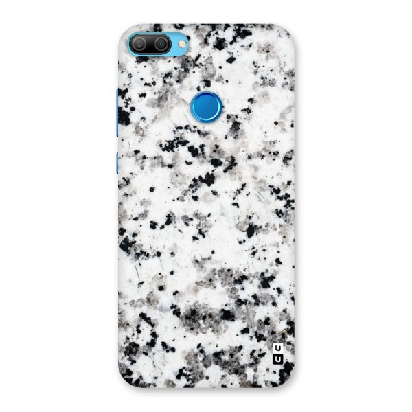 Charcoal Spots Marble Back Case for Honor 9N