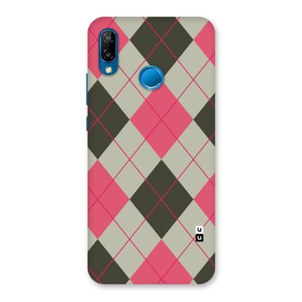 Check And Lines Back Case for Huawei P20 Lite