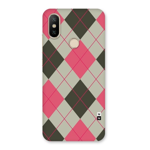 Check And Lines Back Case for Mi A2