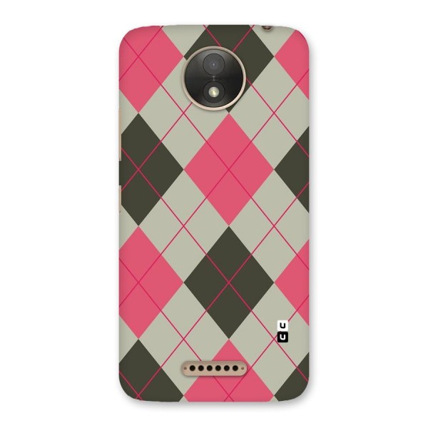Check And Lines Back Case for Moto C Plus