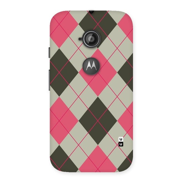 Check And Lines Back Case for Moto E 2nd Gen