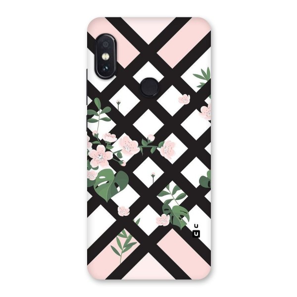 Check Floral Stripes Back Case for Redmi Note 5 Pro