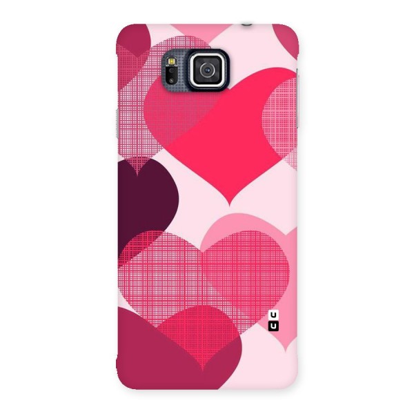 Check Pink Hearts Back Case for Galaxy Alpha