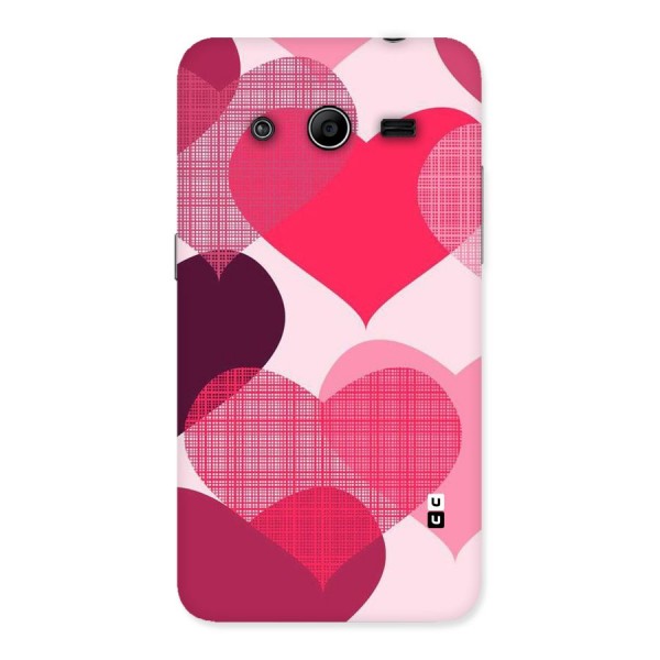 Check Pink Hearts Back Case for Galaxy Core 2