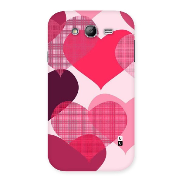 Check Pink Hearts Back Case for Galaxy Grand