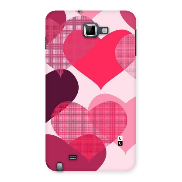 Check Pink Hearts Back Case for Galaxy Note