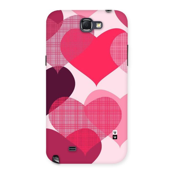 Check Pink Hearts Back Case for Galaxy Note 2