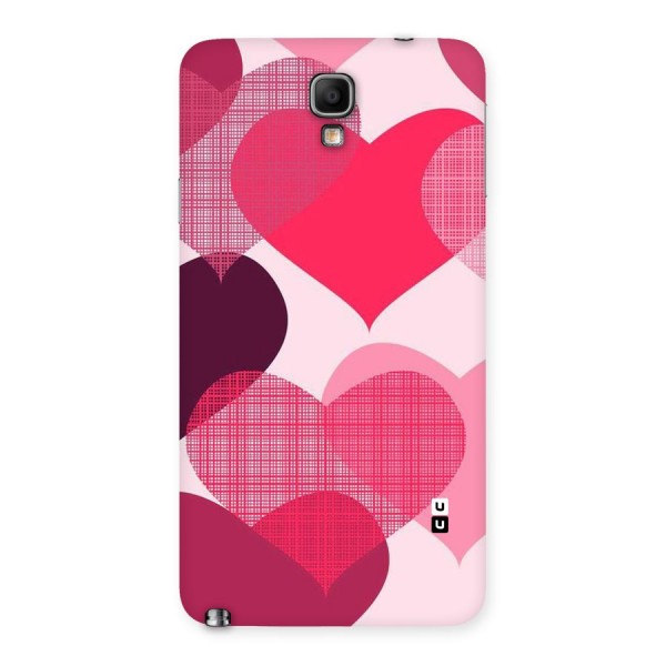 Check Pink Hearts Back Case for Galaxy Note 3 Neo