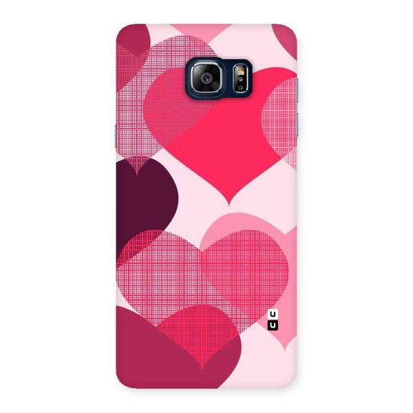 Check Pink Hearts Back Case for Galaxy Note 5