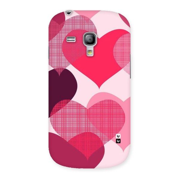 Check Pink Hearts Back Case for Galaxy S3 Mini