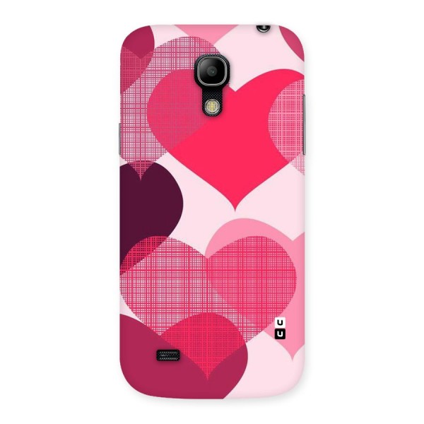 Check Pink Hearts Back Case for Galaxy S4 Mini