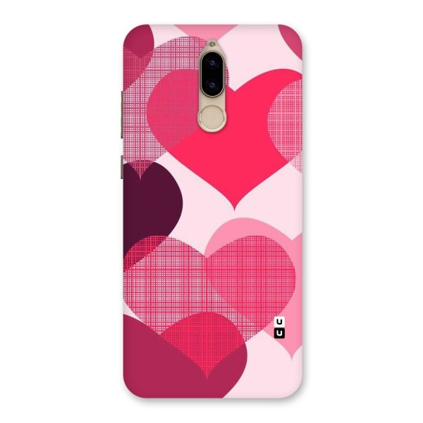 Check Pink Hearts Back Case for Honor 9i