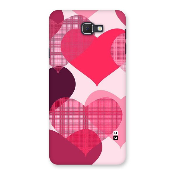 Check Pink Hearts Back Case for Samsung Galaxy J7 Prime