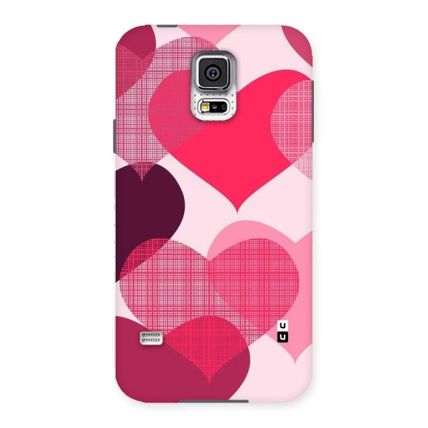 Check Pink Hearts Back Case for Samsung Galaxy S5