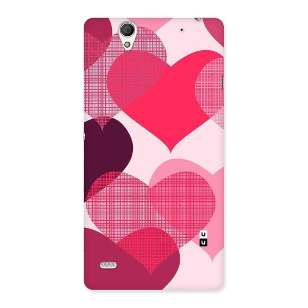 Check Pink Hearts Back Case for Sony Xperia C4