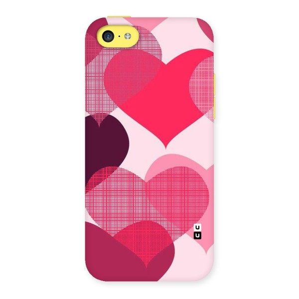 Check Pink Hearts Back Case for iPhone 5C