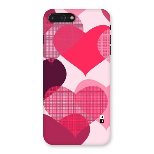 Check Pink Hearts Back Case for iPhone 7 Plus