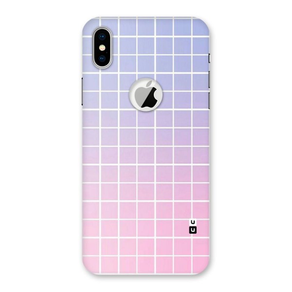 Check Shades Back Case for iPhone XS Logo Cut