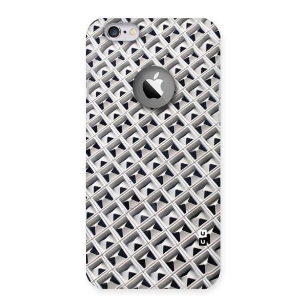 Check White Design Back Case for iPhone 6 Logo Cut